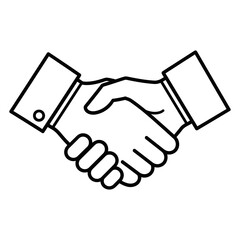 Handshake icon representing agreement, partnership, trust, and cooperation, symbolizing successful business collaboration and professional connection
