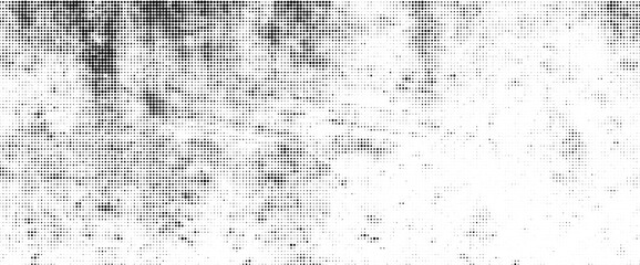 Abstract Black and White Halftone Grunge Dot Grid Pattern Background Texture