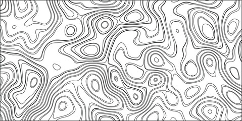 Abstract topographic contour map pattern with swirling organic shapes and varying line thickness creating a dynamic visual texture on a white background