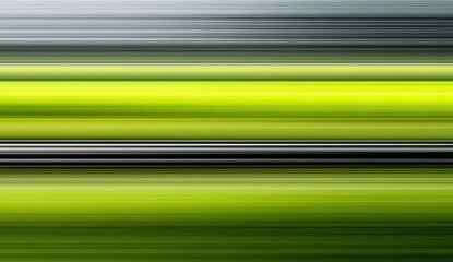 Smooth horizontal bands of green, grey, and black create a dynamic, abstract visual flow