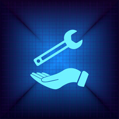 Vector illustration on a blue background