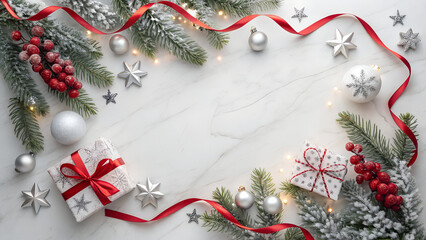 Christmas background with Christmas decorations