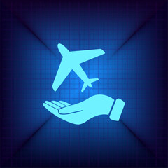 Vector illustration on a blue background