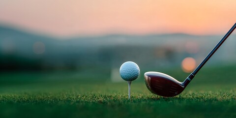 Golf club ready to hit the ball