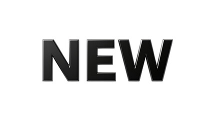 Obraz premium Bold black 3D text spelling NEW