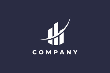 building logo with modern minimalist curves