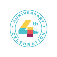 4th anniversary celebration design template