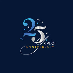 golden premium anniversary 25 year design template