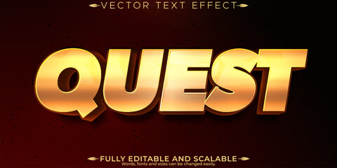 Gold text effect, editable elegant and rich text style