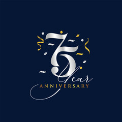 75 year anniversary celebration design template
