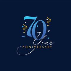 70 year anniversary celebration design template