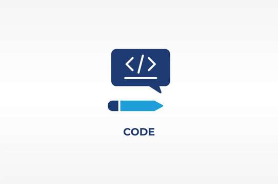 code vector, icon or logo sign isolated symbol illustration
