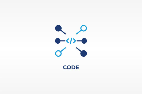 code vector, icon or logo sign isolated symbol illustration