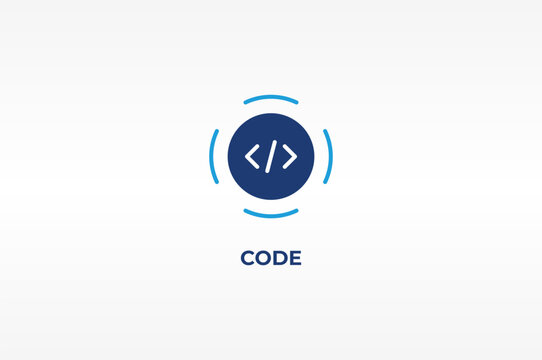 code vector, icon or logo sign isolated symbol illustration