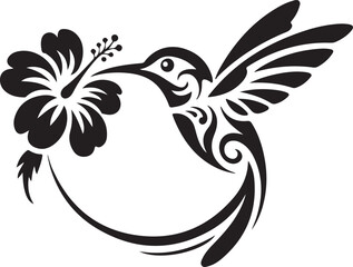 Hummingbird feeding on hibiscus flower