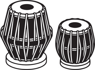 Traditional indian percussion instruments