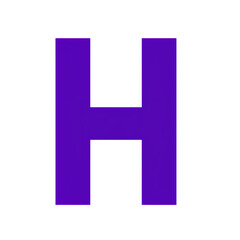 Fototapeta premium Purple uppercase letter H.