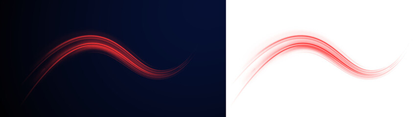 Fast Highway Motion with Neon Tail Lights