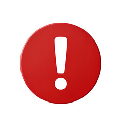 Red circle with white exclamation mark
