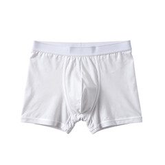 White Men's Boxer Briefs with Elastic Waistband