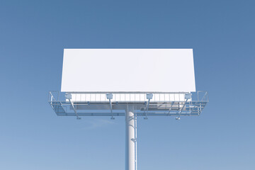 billboard for mockup with blue sky background