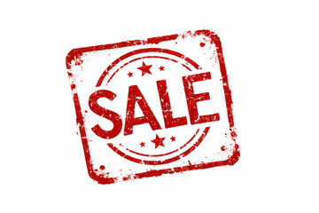 White background with isolated sale stamp.