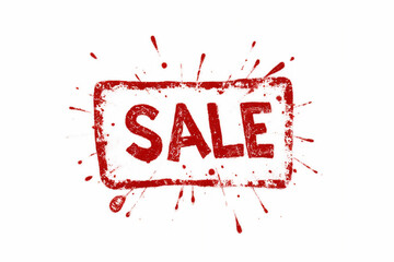 White background with isolated sale stamp.