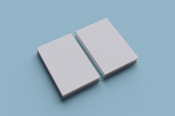 hard book cover for mockup design with blue background