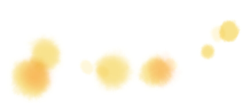 水彩で描く黄色い春の花舞うような空気の雰囲気背景イラスト