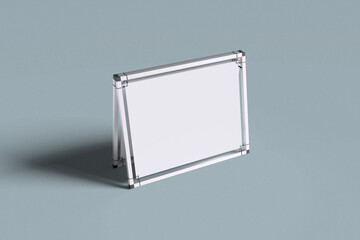 stand banner for mockup with blue background