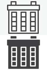 Calendar schedule line and solid vector icon set