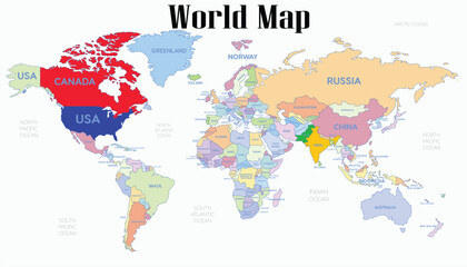 Obraz premium Modern Planet Earth Globe Illustration for Sustainable and Green Business