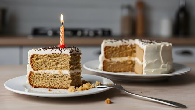 funny birthday concept without text or costumes, relatable birthday aftermath humor scene, birthday celebration mess lifestyle photography, subtle humor birthday stock image, modern funny birthday