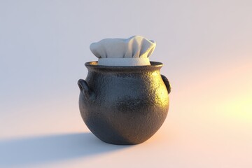 Pot with cloth top
