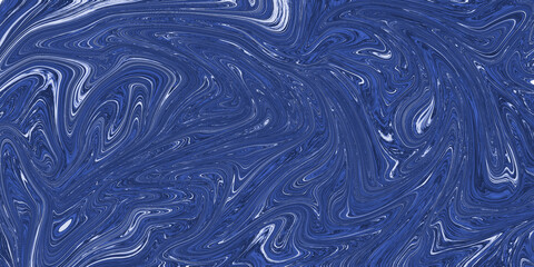 Abstract blue liquid waves background with marble texture for artistic design