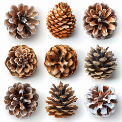 Collection of Pine Cones Vector Images - Natural Elements for Design
