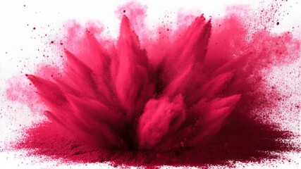 Red powder explosion colorful dust burst abstract cloud creative background festival color dynamic splash energy motion freeze bright pigment art vivid particle spread celebration concept pink powder - Powered by Adobe