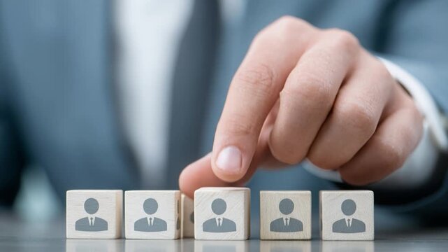 Business human resource recruitment employment leadership management career choice candidate selection corporate hand picks candidate for leadership role recruitment human resource leadership career