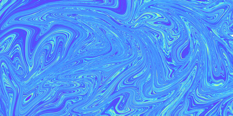 Swirling blue waves abstract liquid marble pattern background for artistic design
