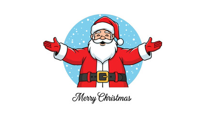 Whimsical Santa Claus Vector Illustration for Merry Christmas Greetings © akmal