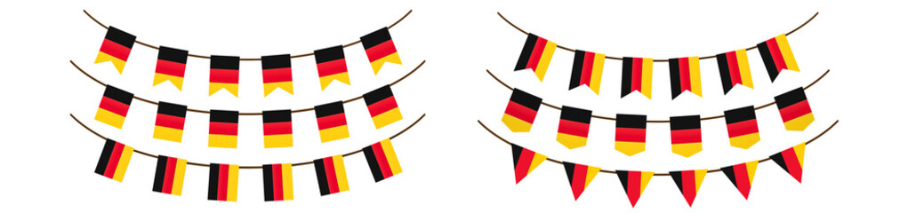German Flags Decoration - German Flags Hanging in Festive Bunting Garlands