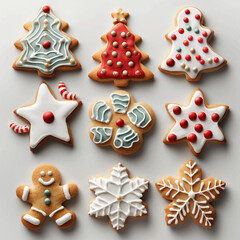 Christmas cookies vector illustration, festive holiday baking and sweet treats