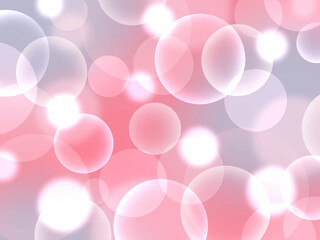 光の玉が美しく輝くピンクと紫のグラデーション背景