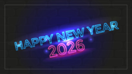 Happy New Year 2026 3D Text Effect with Festive Style