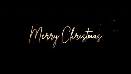 Merry christmas in elegant gold on black, ideal for festive holiday cards, social media posts, invitations, and seasonal marketing materials.