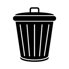 vector clip art dustbin on white background for web and graphic design
