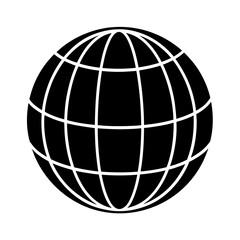 vector clip art globe on white background for web and graphic design