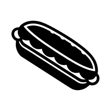 vector clip art meatball sub with black outline for web and graphic design