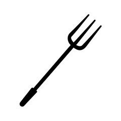 Naklejka premium vector clip art pitchfork on white background for web and graphic design