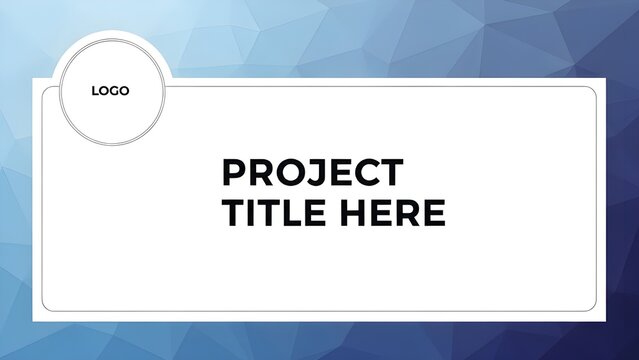Business presentation title slide with editable logo and title space